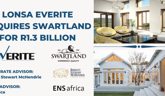 Lonsa Everite acquires Swartland for R1.3 billion