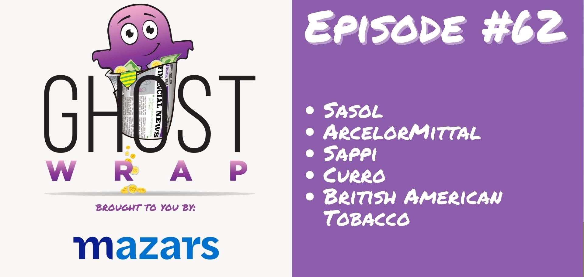 Ghost Wrap #62 (Sasol | ArcelorMittal | Sappi | Curro | British American Tobacco)